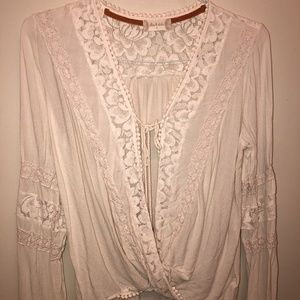 NWOT altard state boho surplice semi sheer top